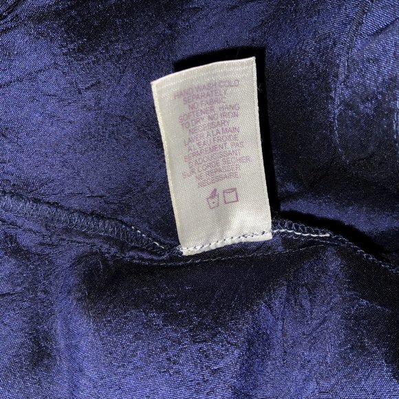 Calypso St. Barth Silk Embellished Sleeveless Midnight Blue Dress Size S - Picture 12 of 12